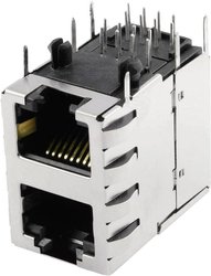 złącze żeńskie do wbudowania poziomego RJ45 BEL Stewart Connectors SS-738811S-PG4-AC Ilość styków: 8P8C 1 szt.