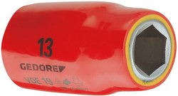 VDE 19 10 - GEDORE - nasadka VDE 1/2'' 6-kątny 10 mm Nasadka VDE 10 mm Gedore VDE 19 10 6122510  1 szt.