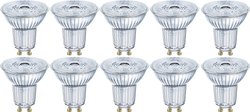 GU10  LED  4.3 W = 50 W  ciepła biel  W kształcie reflektora   Żarówka LED OSRAM 4058075036680 GU10 4.3 W = 50 W 350 lm ciepła biel 10 szt.