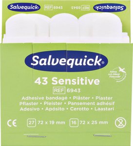 Salvequick Plastry gipsowe Wkład z włókniny 6943 Zestaw wypełniający plastrów Salvequick