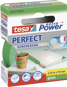 tesa extra Power® Perfect taśma tekstylna — do wymagających zastosowań wewnętrznych i zewnętrznych, maksymalna siła klejenia, odporna na warunki atmosferyczne Taśma materiałowa tesa® extra Power 56341-00032-03, 1 szt.