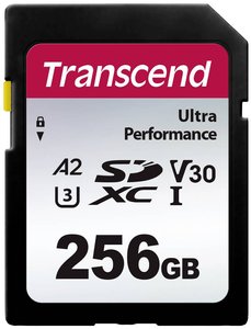 Karta pamięci SDXC Transcend TS256GSDC340S, 256 GB, A1 Application Performance Class, A2 Application Performance Class, v30 Video Speed Class, UHS-Class 3, 160 MB/s / 90 MB/s