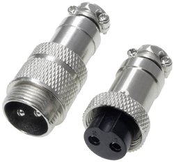 Złącze męskie okrągłe 453560, styki:2, 250 V/AC, 7 A, 1 zest.