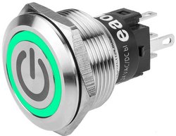 EAO 82-6151.1134.B002 Seria 82 Podświetlany przycisk Momy 22mm Zielona wtyczka 24V Przycisk eao 82-6151.1134.B002, 22.30 mm, 1 szt.