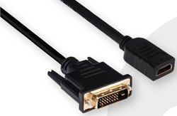 Przejściówka Club 3D DVI na kabel HDMI St./B. 2-metrowy, dwukierunkowy Przejściówka DVI, HDMI club3D CAC-1211 CAC-1211, 2.00 m