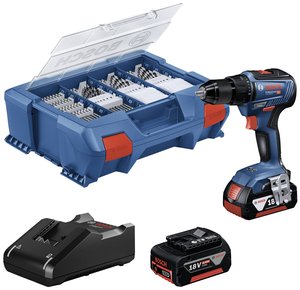 Wiertarko-wkrętarka akumulatorowa Bosch Professional GSR 18V-55 06019H5209 18 V 4.0 Ah zaw. 2 akumulatory, zaw. ładowarkę, zaw. akcesoria, bezszczotkowy