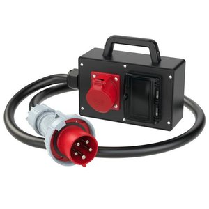 Tablica rozdzielcza PCE 9216645, 400 V, 63/32A, IP44,, wtyczka CEE