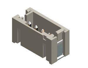 Obudowa złącza pin męskiego na PCB EDAC 140-504-417-011, wire-to-board, piny: 4, 2 A, 1 szt.