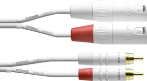 Przejściówka Cordial CFU 1,5 MC-SNOW [2x złącze męskie XLR - 2x złącze męskie RCA/cinch] 1.50 m