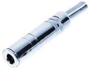 Złącze męskie jack 6,35 mm TRU COMPONENTS 1559787, CuZn, niklowany, złącze, proste, 1 szt.