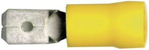 Wtyk płaski 3912, częściowa izolacja PCW, 6.3x0.8 mm, 4-6 mm2, żółty