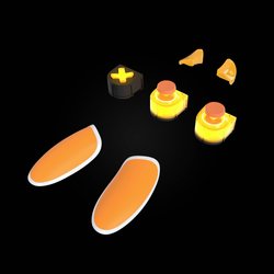 Zestaw dodatkowy PC, Xbox One, Xbox One S, Xbox Series X Thrustmaster eSwap X LED Orange Crystal Pack, pomarańczowy