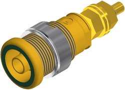 Gniazdo bezpieczeństwa SKS Hirschmann SEB 2600-G, izolowane, O 4 mm, 16 A, zielonożółte