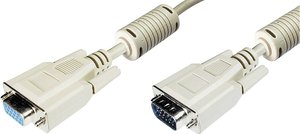 Przedłużacz VGA Digitus AK-310203-050-E, ze złączem śrubowym, z rdzeniem ferrytowym, 5.00 m