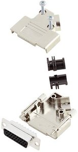 Zestaw listew żeńskich D-Sub TRU COMPONENTS TCD45PKM15HDS26K 7709264, rzędy: 3, styki: 26, 45 °, 1 szt.