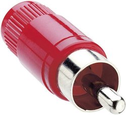 Złącze męskie RCA/Cinch STO 1 Lumberg STO 1-RD złącze męskie proste Ilość styków: 2  czerwony 1 szt.