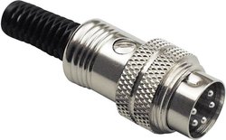 Złącze męskie okrągłe DIN TRU COMPONENTS TC-2503077, złącze męskie proste, 1 szt.