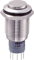 Przełącznik wciskany, wandaloodporny zatrzask TRU COMPONENTS LAS2GQH-11Z/S/P, 1 x wł/wł, 1 szt.