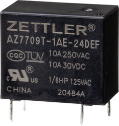 Przekaźnik mocy Zettler Electronics AZ7709T-1AE-24DEF 2349916, monostabilny, 1 cewka, 250 V/AC, 10 A, 1 szt.