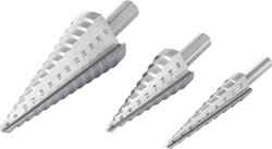 TOOLCRAFT HSS Zestaw wierteł stożkowych stopniowych 3x 4 - 20 mm, 4 - 12 mm, 6 - 30 mm 6 mm, 8 mm, 10 mm