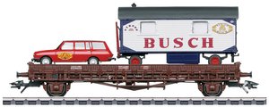 Wagon płaski Märklin 45041 Wagon niskobudżetowy H0 Circus Busch, MHI z DR