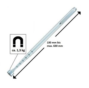 TOOLCRAFT 2180568 Uchwyt magnetyczny teleskopowy z możliwością wydłużenia 130 - 630 mm 1,3 kg.