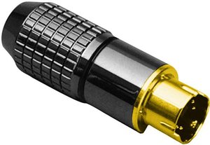 Złącze męskie DIN miniaturowe  0204018 BKL Electronic 0204018 złącze męskie proste Ilość styków: 4  czarny 1 szt.