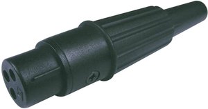 Złącze żeńskie XLR, proste Pin: 3  czarne Cliff APF 1 szt.