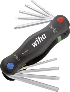Zestaw kluczy trzpieniowych Wiha  25295 płaski, krzyżakowy Phillips, wewnętrzny sześciokąt, TORX wewnętrzny 9 szt.