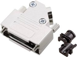 Obudowa złącza D-SUB encitech D45PK-P-15-BK-K 6560-0107-12, tworzywo sztuczne, 45 °, 1 szt.