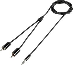 Kabel audio, Cinch Jack SpeaKa Professional SP-2518840, 2x złącze M cinch na 1x złącze M jack 3,5 mm, 10 m, czarny