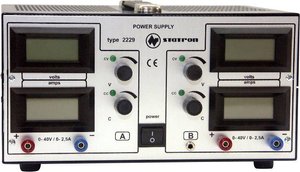 Zasilacz laboratoryjny regulowany Statron 2229.2, 200 W, 0 - 40 V, 0 - 2.5 A