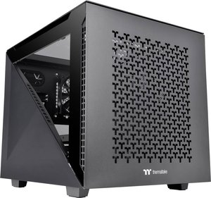 Thermaltake Divider 200 TG Air Black Micro Tower Obudowa do komputera  czarny z 2 wentylatorami, z okienkiem, z filtrem przeciwkurzowym