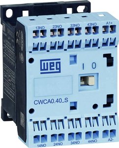 Kompaktowy stycznik pomocniczy CWCA, bezśrubowa technika zaciskowa Stycznik WEG CWCA0-13-00D24S 12683053, 4 styki, 230 V/AC, 1 szt.