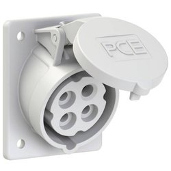 Gniazdo natynkowe CEE skośne (70x85mm) 16A 4p 1h IP44/IP54 Puszka montażowa CEE PC Electric 414-1 16 A