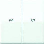 Jung AS591-5PWW Symbole zaworów Strzałki Centralna płytka do przełącznika kołyskowego weneckiego Przycisk i żaluzja wenecka BA 2-krotna pozycja przycisku biały alpejski Przycisk Jung AS591-5PWW śnieżnobiały