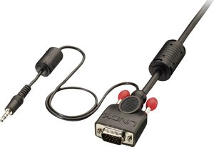 Kabel VGA, Jack LINDY LINDY VGA und Audiokabel M/M schwarz 15m 37304, 15.00 m