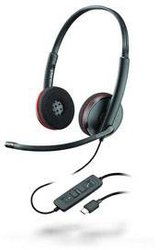 Zestaw słuchawkowy On Ear Plantronics Blackwire C3220 binaural USB-C 209749-104 Stereo czarny