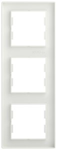 Schneider Electric, rama 3-krotna pionowa, biała, Asfora, EPH5810321D Schneider Electric   Ramka  Asfora biały (RAL 9003) EPH5810321D