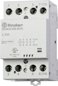 Stycznik instalacyjny Finder 22.64.0.230.4610 22.64.0.230.4610, 440 V/AC, 1 szt.