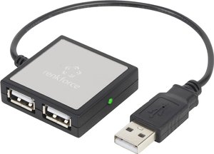 Hub USB 2.0 Renkforce  4 Porty  srebrny