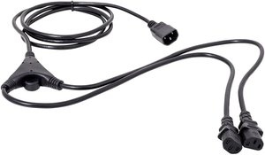 Przedłużacz Y do urządzeń zimnych 2,35 m Kabel Y HAWA 1008272, 2.35 m, czarny