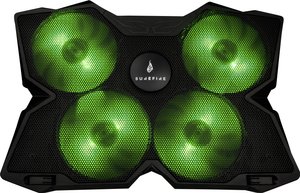 Podstawka pod notebooka z funkcją chłodzenia Surefire Gaming Bora regulacja wysokości, regulowany wentylator, funkcja huba USB