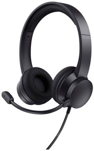 Zestaw słuchawkowy On Ear Trust Ayda 25089 Stereo czarny