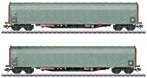Wagon bagażowy Märklin 47114 DSB H0 zestaw 2 wagonów z plandeką przesuwną