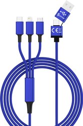 Kabel do ładowania USB Smrter Hydra ULTRA 5in1, USB 2.0, Złącze męskie USB-A, Złącze męskie USB-C®, Złącze męskie Lightning, Złącze męskie USB Micro-B, 1.20 m