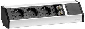 Listwa zasilająca EVOline EVOLINE® V-DOCK DATA SMALL 93600023, Złącze bezpieczne, Ilość gniazdek: 3