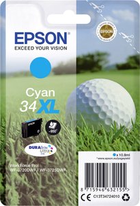 Epson atrament T3472, 34XL tusz oryginalny  Cyjan C13T34724010