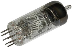 Lampa elektronowa EF EF 183  EF 183 Ilość biegunów 9 Trzonek Noval Opis: Pentoda