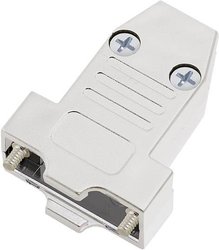 Obudowa złącza D-SUB encitech DTNT09-M-K 1060-0105-01, tworzywo sztuczne, metalizowane, 180 °, 1 szt.